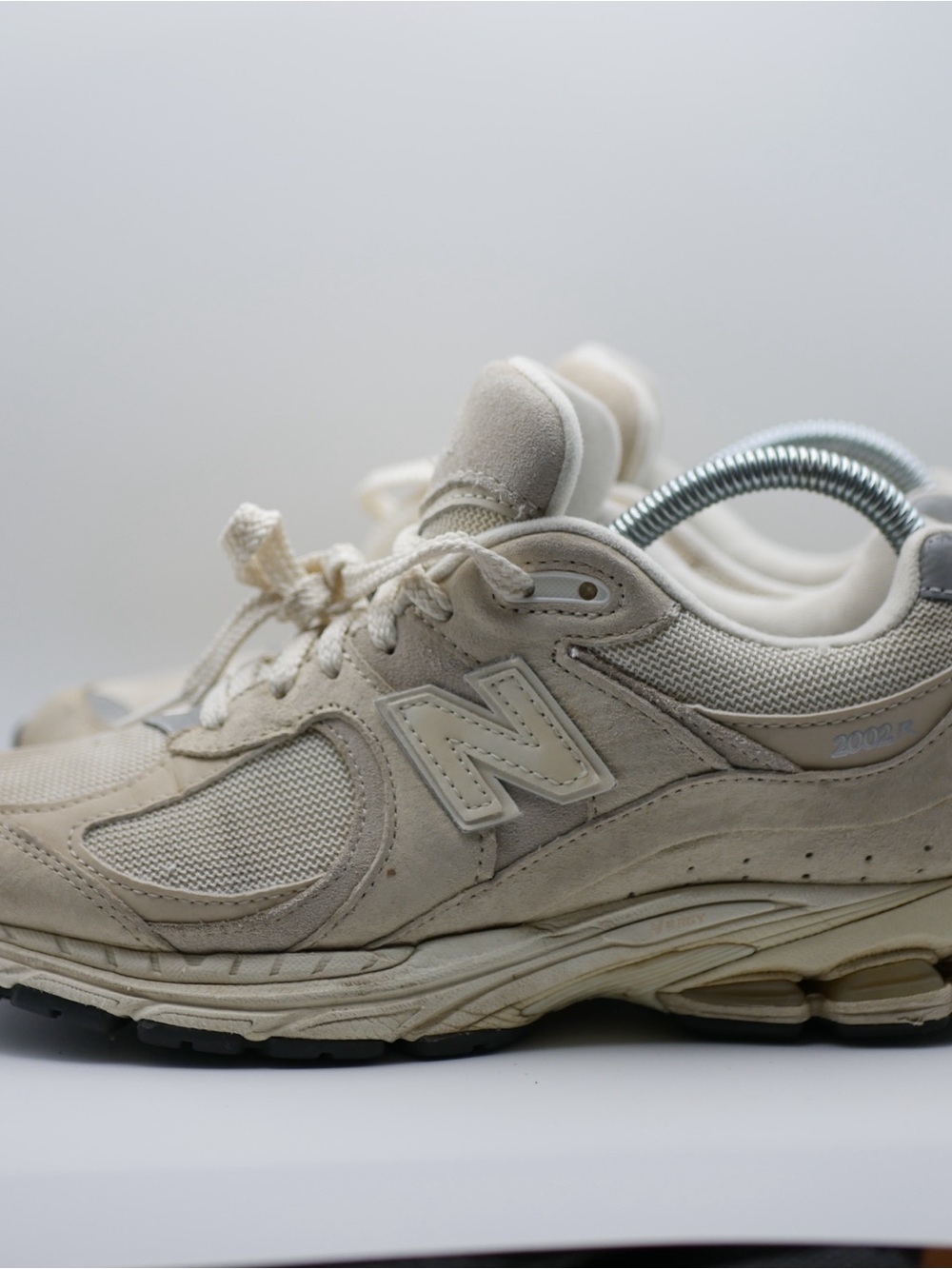 New Balance 2002R Cream/Tan Suede & Mesh Sneakers